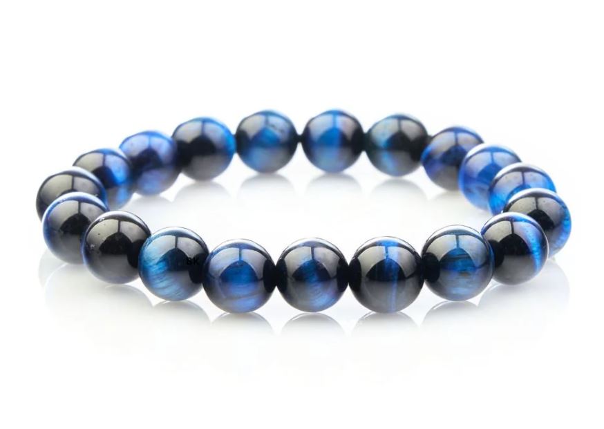 8MM BLUE TIGER'S EYE BRACELET